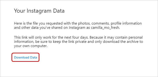 Instagram data