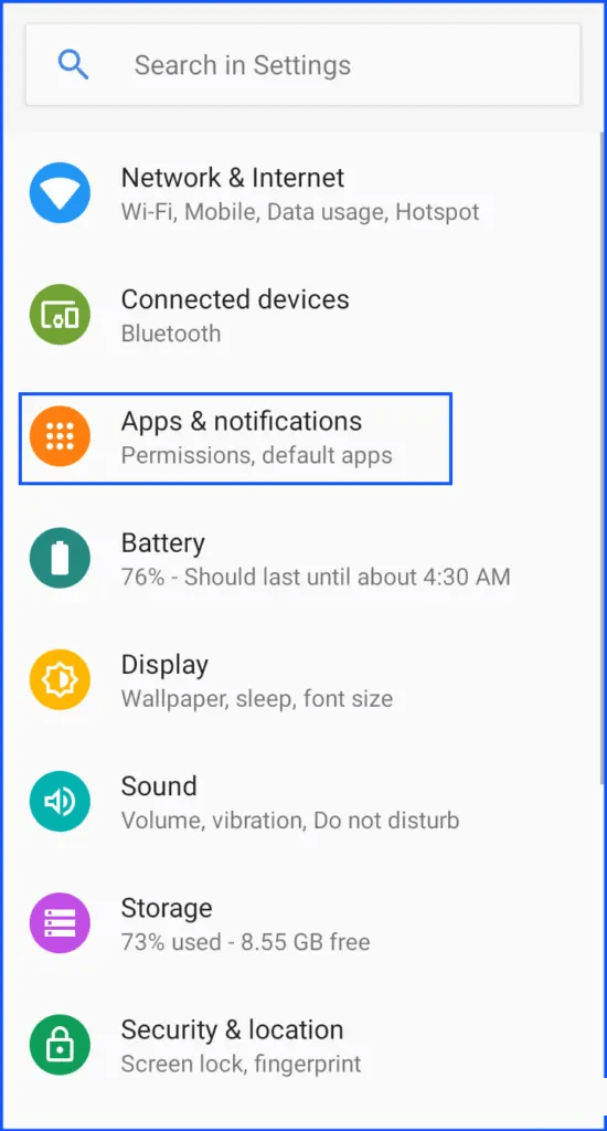 apps n notifications