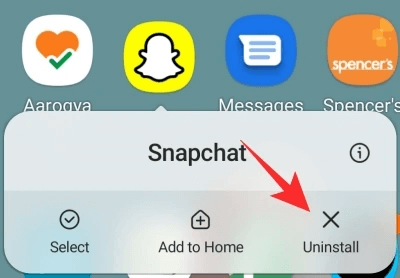 uninstall snapchat