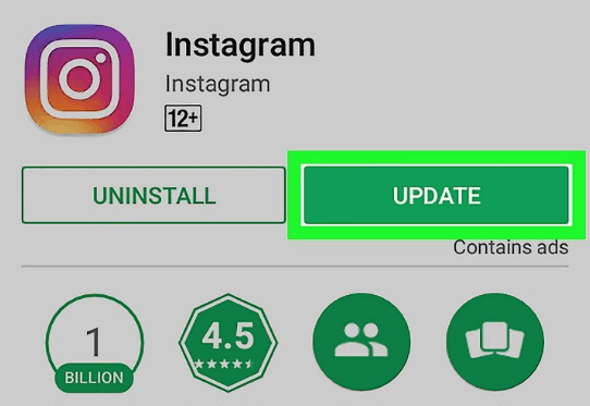update instagram