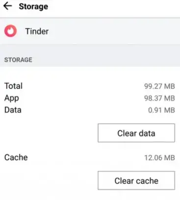 Wipe Cache Files Of Tinder App