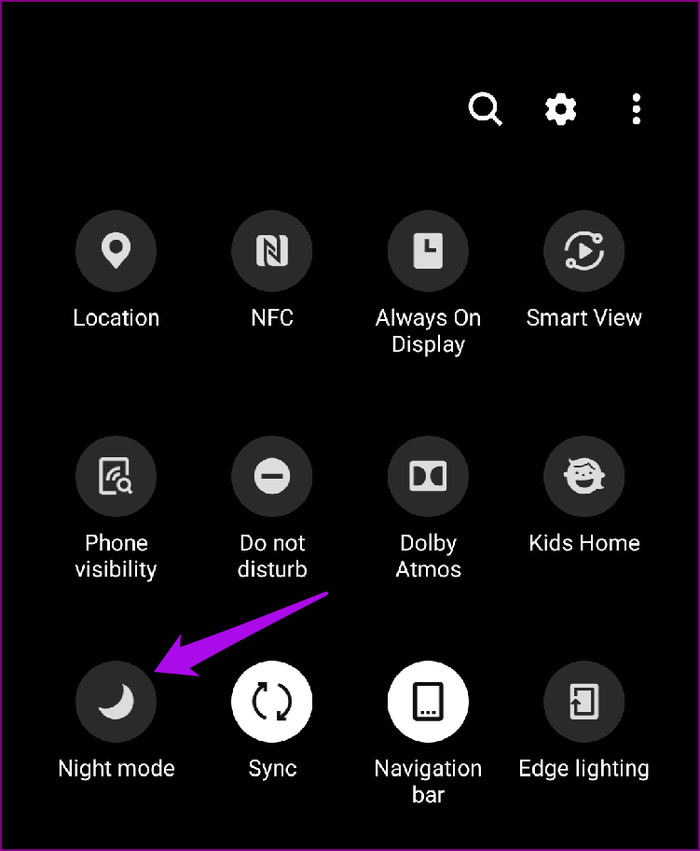 dark screen mode