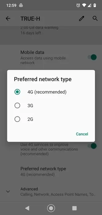 right network mode