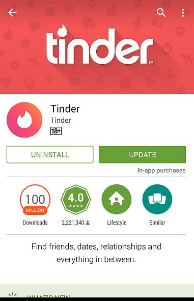update Tinder app