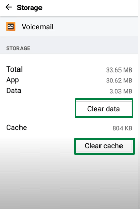 voicemail-clear-cache-data