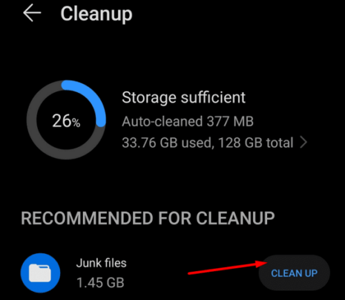 clean junk files