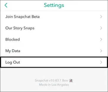 logout of snapchat1