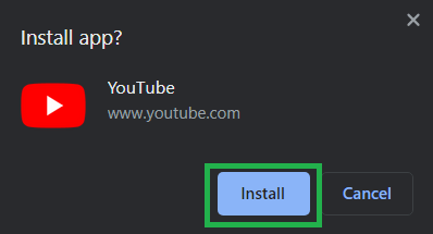 install youtube app