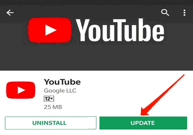 update youtube app