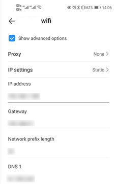 set up static IP address