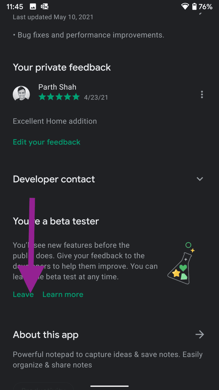 leave beta version of messenger