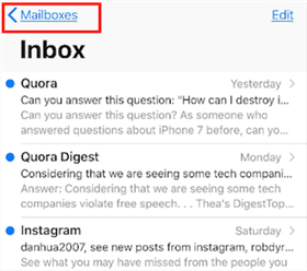 recover iphone email from trash