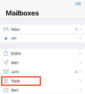 recover iphone email from trash1