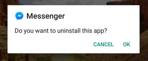 uninstall messenger