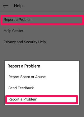 Instagram-report-a-problem