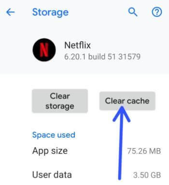 clear netflix cache