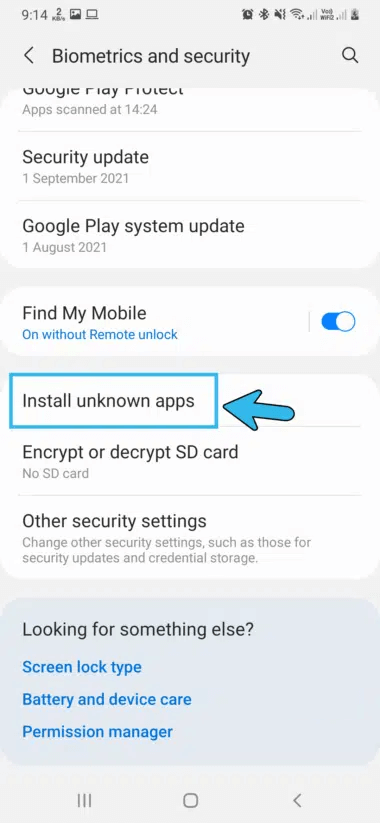 install unknown apps