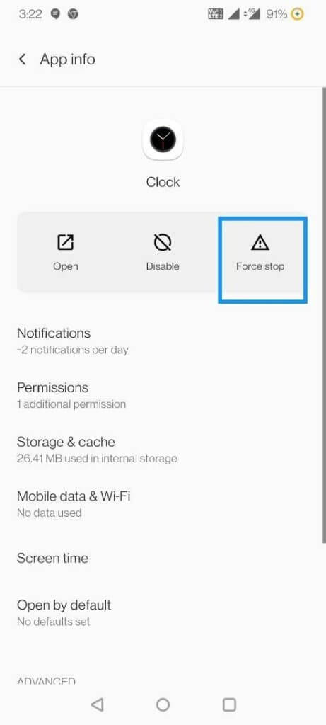 Force-Stop-clock-app