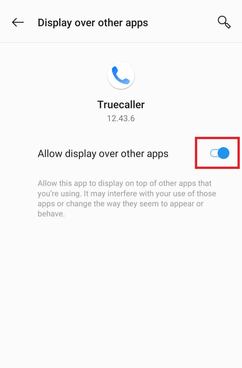 Screen Overlay Detected Android