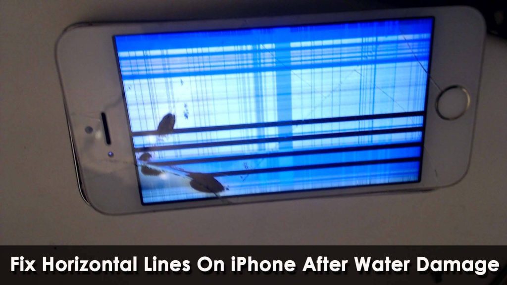 lines on phone screen after water