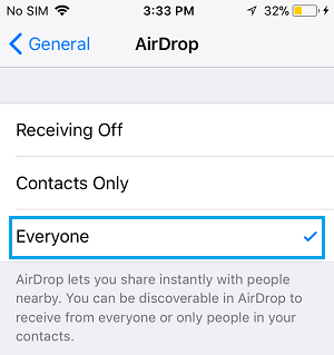 make airdrop discoverable