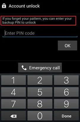 use backup pin