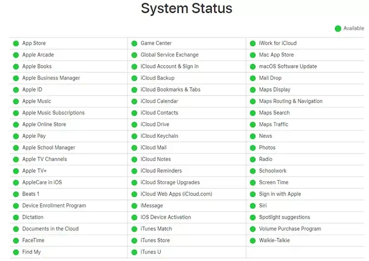 check system status