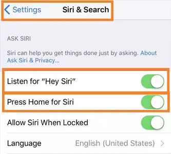 restart siri and dictation