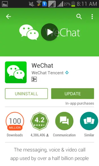 update WeChat App