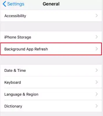 enable background app refresh