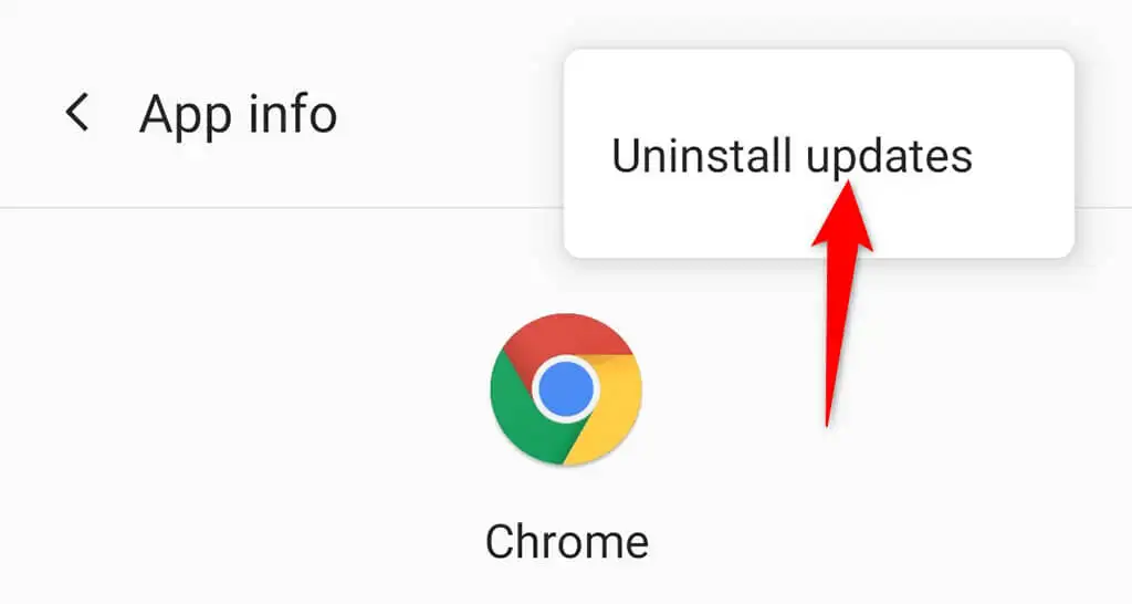 uninstall updates chrome