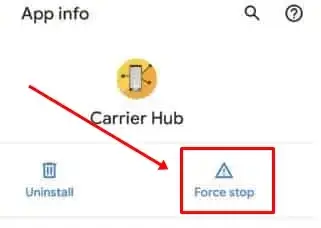 Force Stop carrier hub